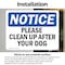 Signmission Please Clean Up After Your Dog, 10 in W x Rectangle, Vinyl Decal OS-2PACK-NS-D-710-L-17347 - alternate 6